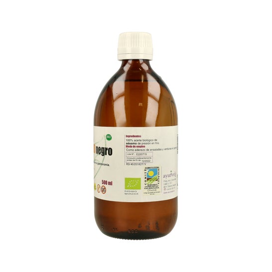 Ayurveda Autêntico Óleo de Gergelim Preto 500ml