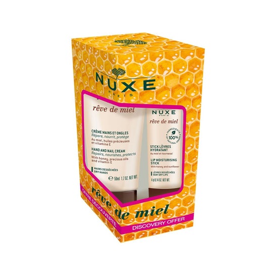 Nuxe Rêve de Miel Pack Creme Mãos 30ml + Batom 4g