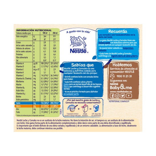 Nestle 8 Cereal pronto para beber 2x250ml
