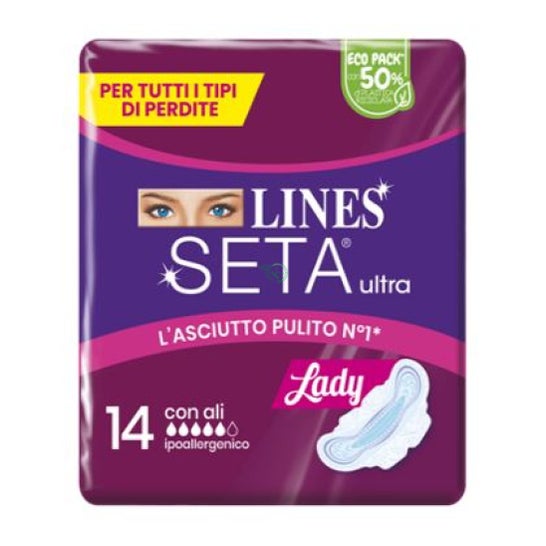 Lines Seta Ultra Lady Ailes Eco Pack 14 Unità