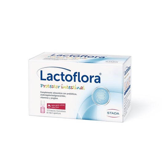 Lactoflora Probiótico Intestinal Protector para Crianças Sabor Morango 10 frascos dose única