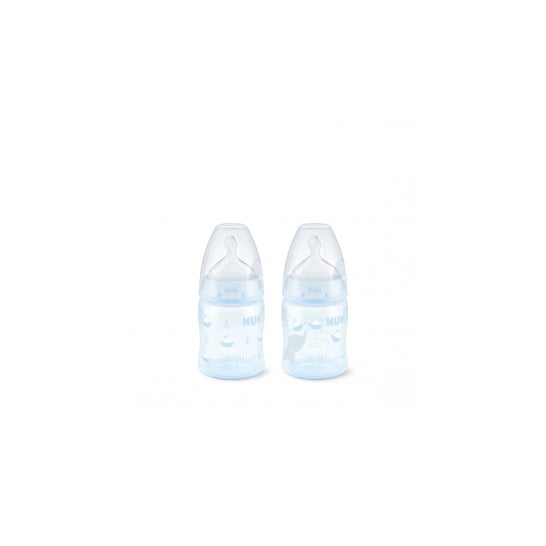 Nuk mamadeira Blue teats silicone tamanho 1 furo m 150ml