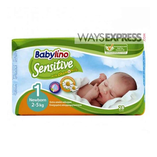 Babylino Sensitive Nappies TN1-2 5kg 28 peças