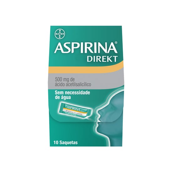 Aspirina Direkt Ácido Acetilsalicílico 500mg 10 Saquetas