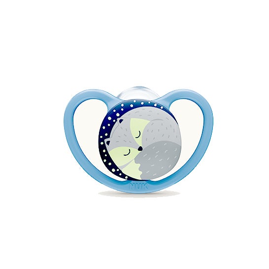 Nuk Silicone Pacifier Space Night 0-6M 1ud