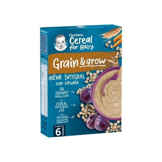 Gerber Papilla Avena Integral con Ciruela 250g