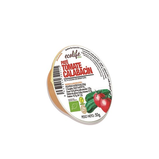 Zucchini Alimento Ecolife Pate de tomate orgânico 50g