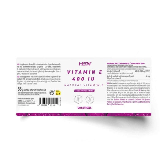 HSN Vitamina E 400UI 120 perlas