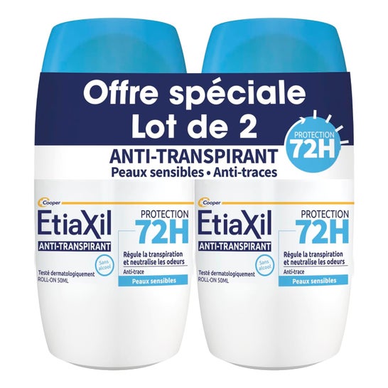 Etiaxil Pack Desodorizante Antitranspirante Pele Sensível 2x50ml