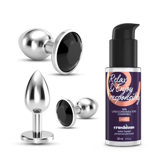 Crushious Set Bijou Anal Wet Train Trio Preto