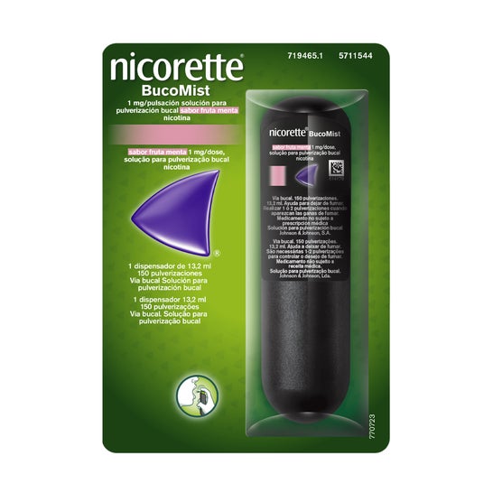 Nicorette BucoMist Fruta Menta Nicotina 1mg/Dose 150 Doses