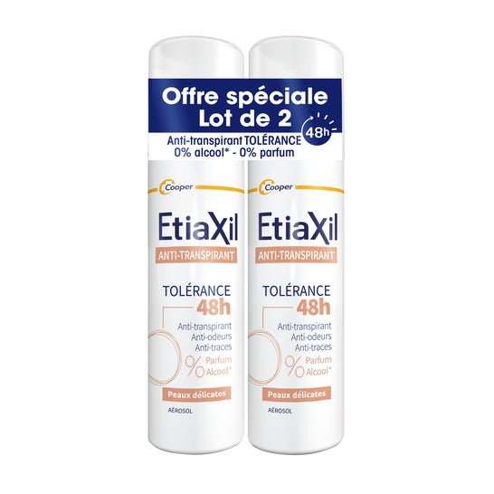 Etiaxil Anti-transpirant Transpiration Modérée Tolérance Aérosol 2x150ml