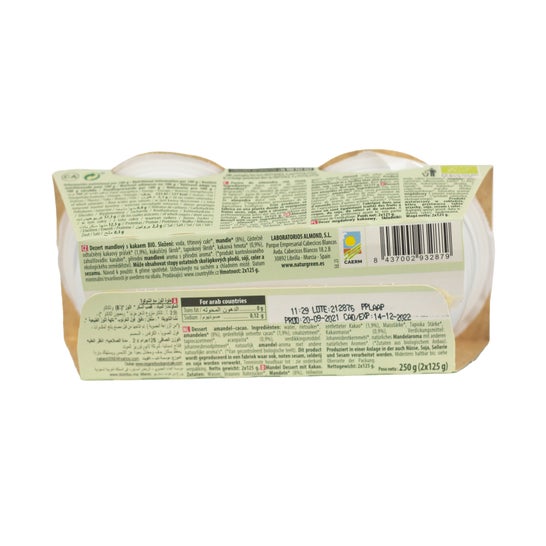 Sobremesa Orgânica de Amêndoas e Cacau (2x125 G)