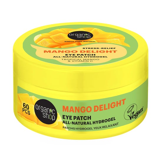 Organic Shop Patches de Hidrogel Antiestresse para o Contorno dos Olhos Mango Delight 60 unid.