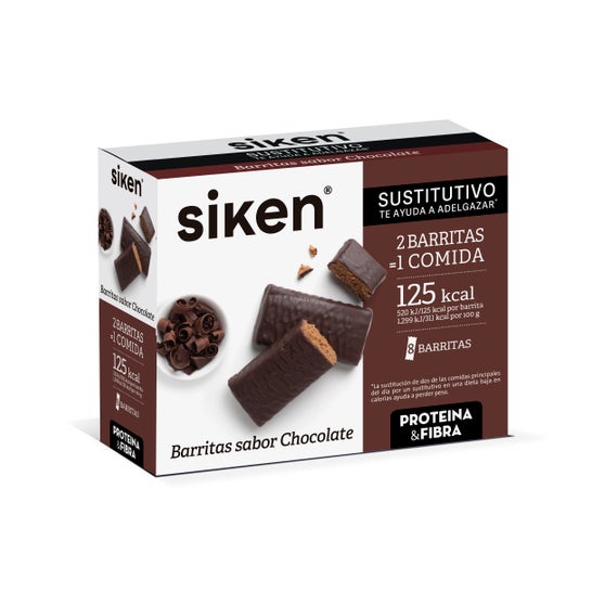 Siken Sustitutivo Barritas Chocolate 8 Unidades