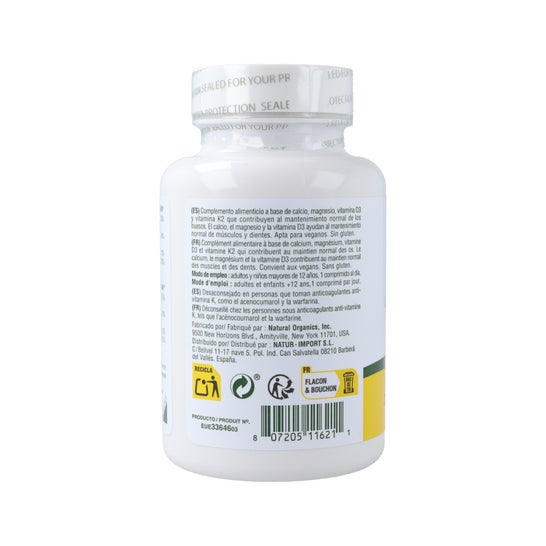Nature's Plus Cálcio Magnésio D3 com Vitamina K2 30Comp