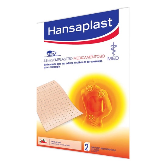 Hansaplast 4.8mg Emplastro Medicamentoso 12x18cm 2 Unidades