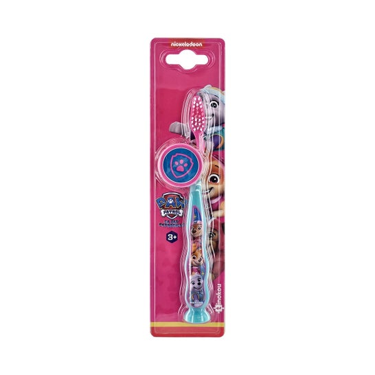 Tinokou Paw Patrol Escova de Dentes Ergonómica Patrulha Canina Rosa 1 unid