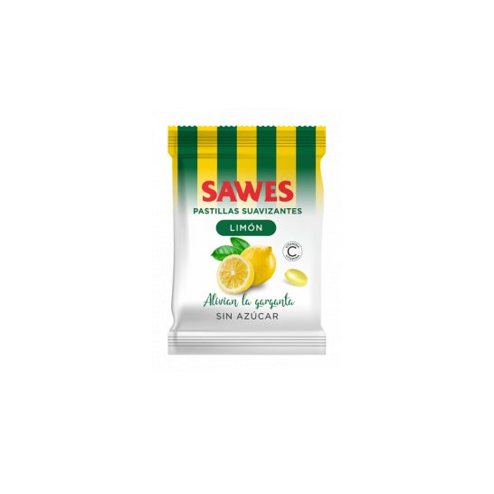 Sawes Caramelos balsámicos sin azúcar Limón con Vit C 22 g Sawes, 22 g (Código PF )