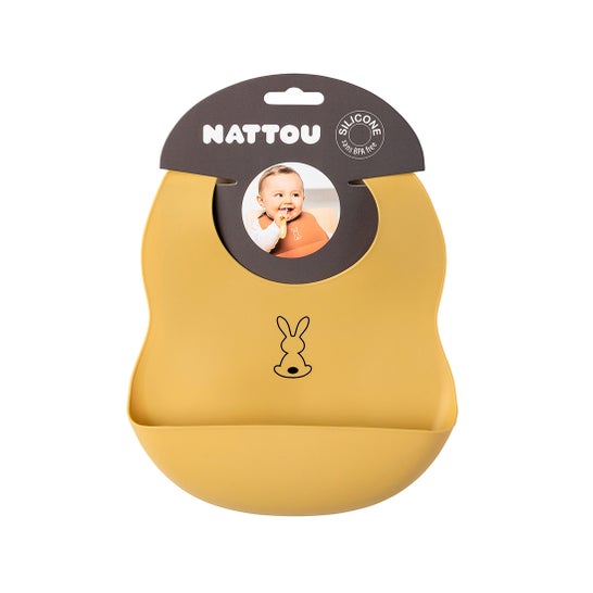 Nattou Babete Silicone Ocra 1 Unidade