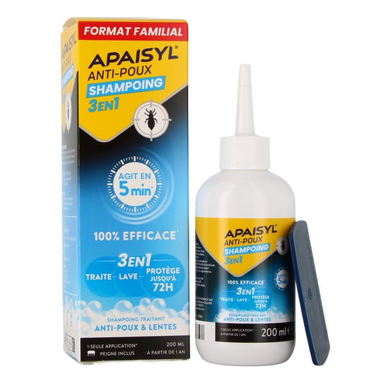Apaisyl Champô Antipiolhos 3 em 1 200 ml