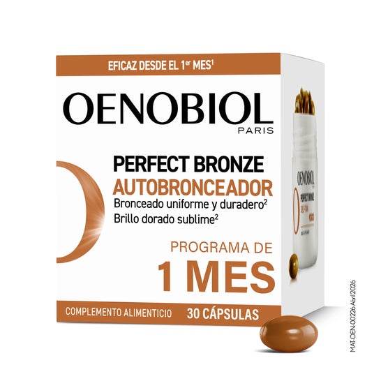 Oenobiol Autobronzeador Hle Uniforme e Brilhante Sunless Caixa Sem Sol de 30 Cápsulas