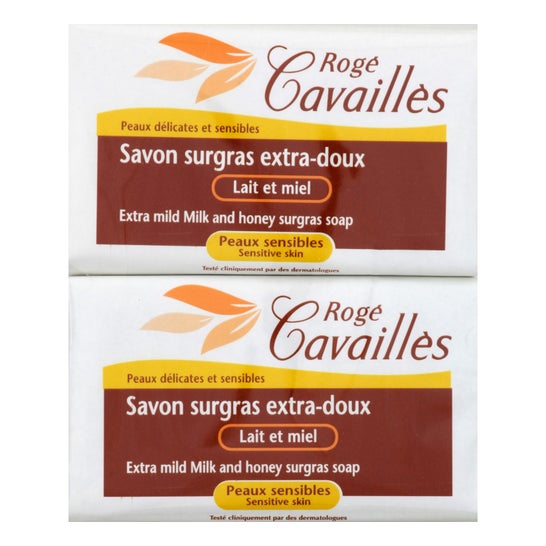 Roge Cavailles Soap Surgras Honey Milk 3+1 Free 4X250G Promo