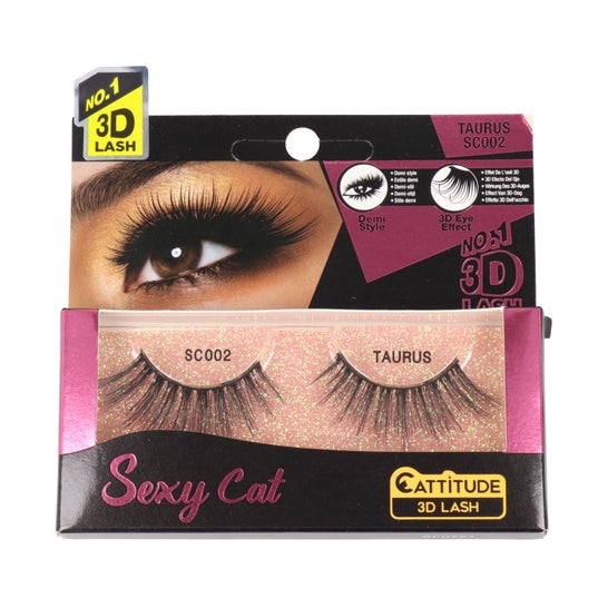 Ebin New York Sexy Cat Cattitude 3D Lash Taurus 1 Par