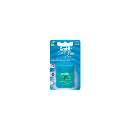 Oral-B Satin Floss Fio Dental com Cera 25m Menta 1ud