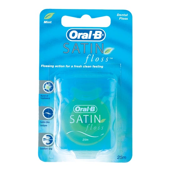 Oral-B Satin Floss Fio Dental com Cera 25m Menta 1ud