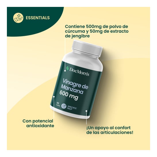 DocMorris Cúrcuma + Jengibre 60 caps