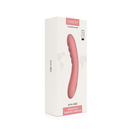 Svakom Ava Neo Interactive Thrusting Vibrator Peach Pink 1 Unidade