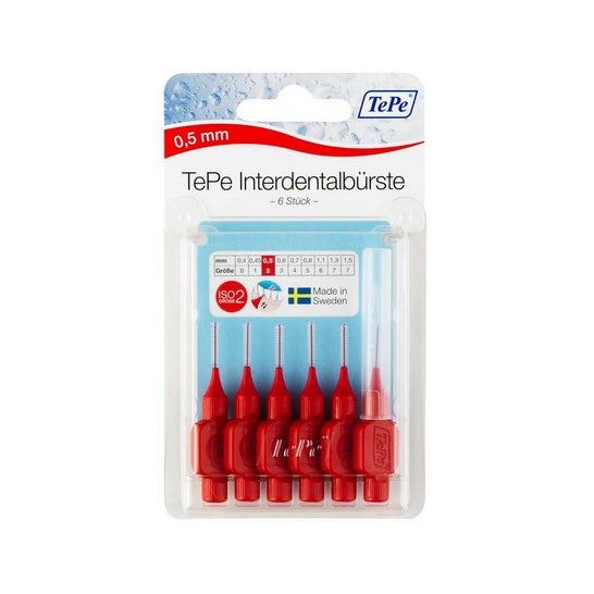 TePe Cepillo Interdental 0,50mm Rojo 6uds