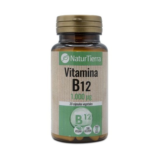 Naturtierra Vitamina B12 1000mcg Sin Gluten 30caps