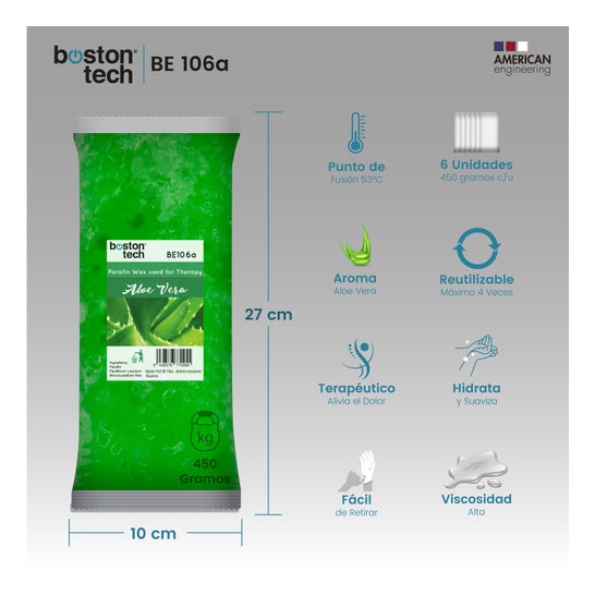 Boston Tech Cera Parafina Pura Aloe Vera 3000g