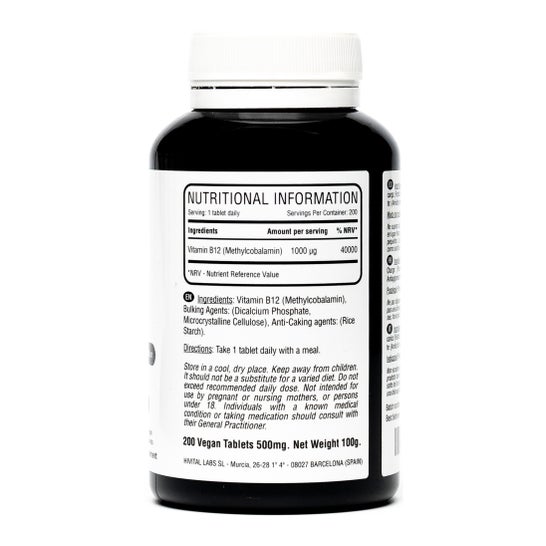 Hivital Foods Vitamin B12 Methylcobalamin 1000 µg Hivital,