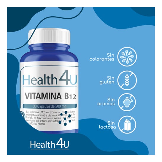 H4U Vitamina B12 30 Cápsulas de 500mg