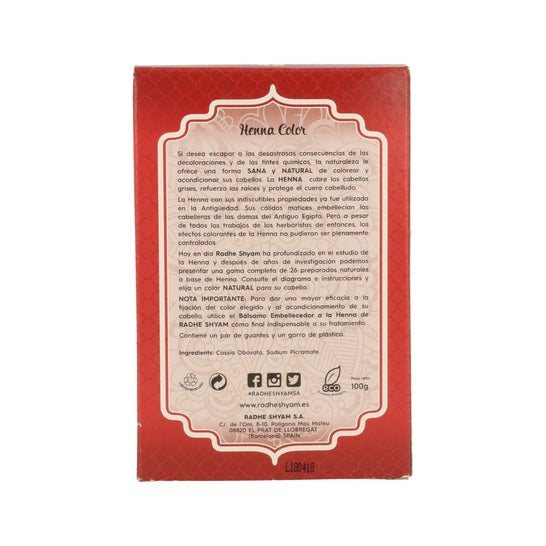 Radhe Shyam Henna Castanha Castanha Cobrizo Pó