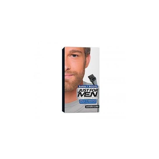 Just For Men gel de coloração marrom claro para bigode e barba 30ml
