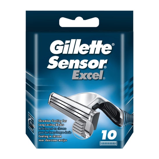 Gillette Sensor Excel Razor Lâminas 10 unid.
