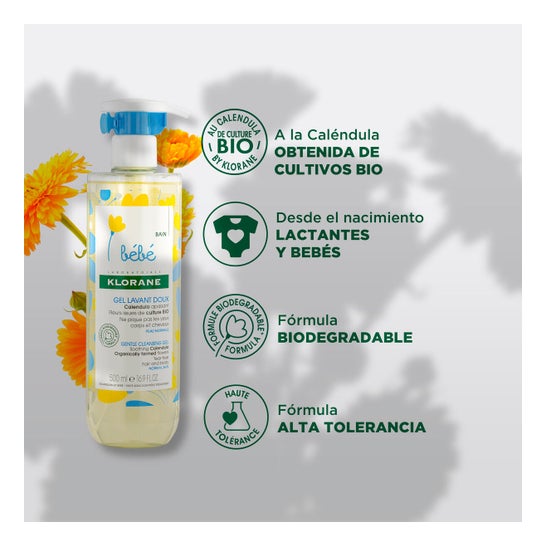 Klorane Baby Calêndula Gel de Limpeza 500Ml