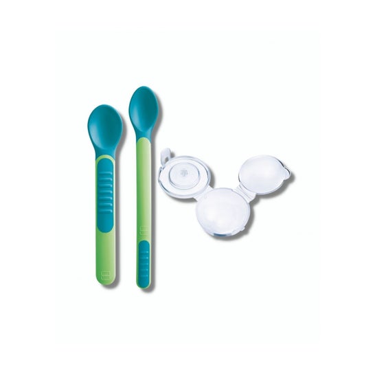 Mam Heat Sensitive Spoon & Cover Colher Sensível Neut 2 Unidades