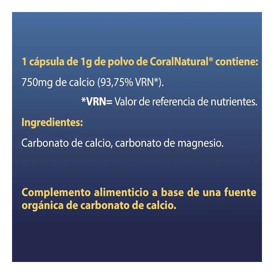 100% Natural Coralnatural 180 Cápsulas 100% Natural Coralnatural 180 Cápsulas