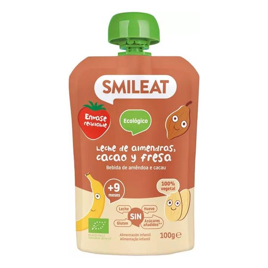 Smileat Pouch Almendra Cacao y Fresa Eco 100g