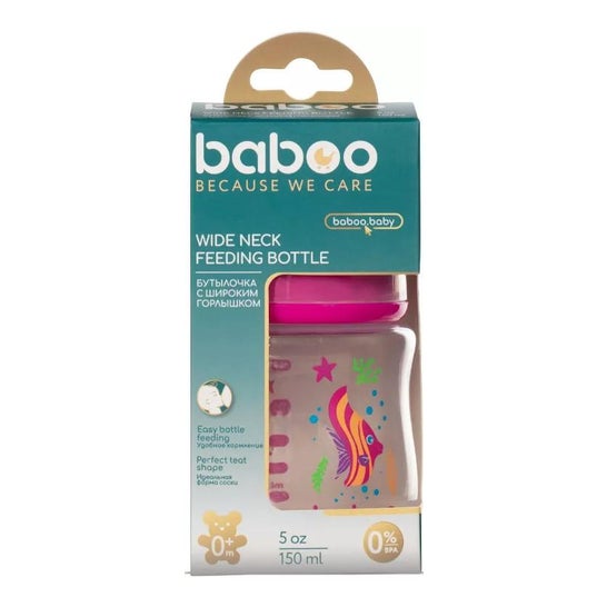Baboo Mamadeira Anti-Cólica Rosa Sea Life 0M 150ml 1 Unidade Baboo Mamadeira Anti-Cólica Rosa Sea Life 0M 150ml 1 Unidade