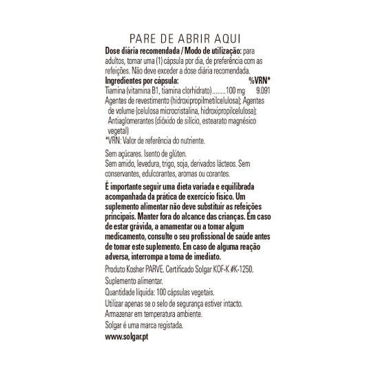 Solgar Vitamina B1