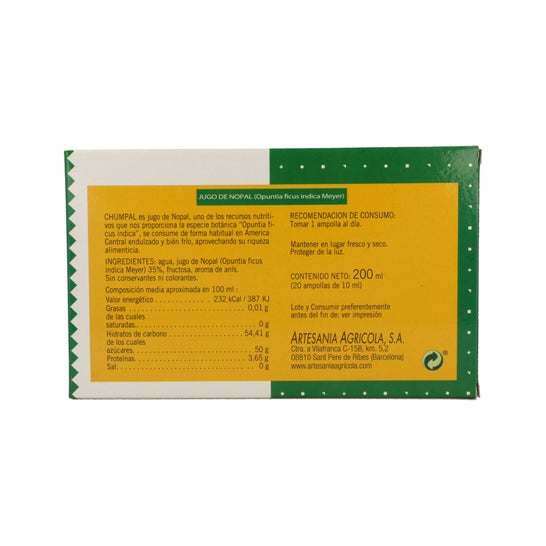 Plantis Chumpal Nopal Vials 20 Ampolas