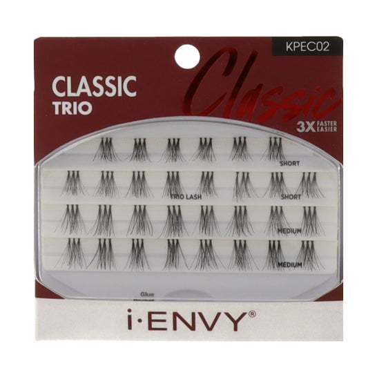 i-Envy Classic Trio Pack Medium Pestanas com Cola 30 un.