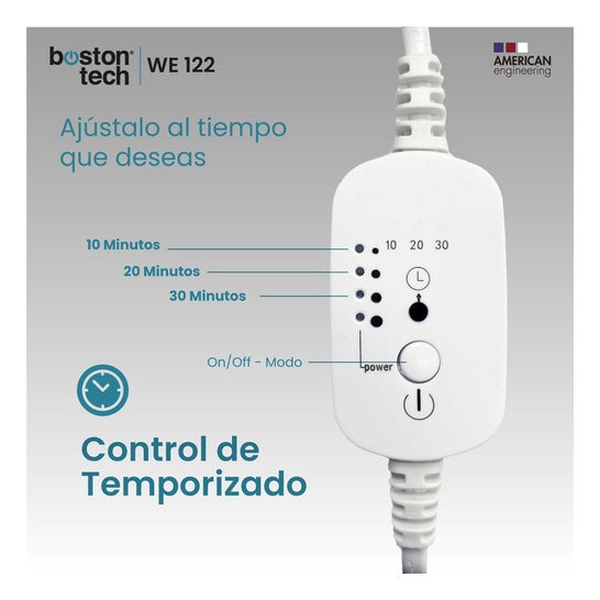 Boston Tech Lâmpada de Infravermelhos Compacta WE122 200 W Temporizador