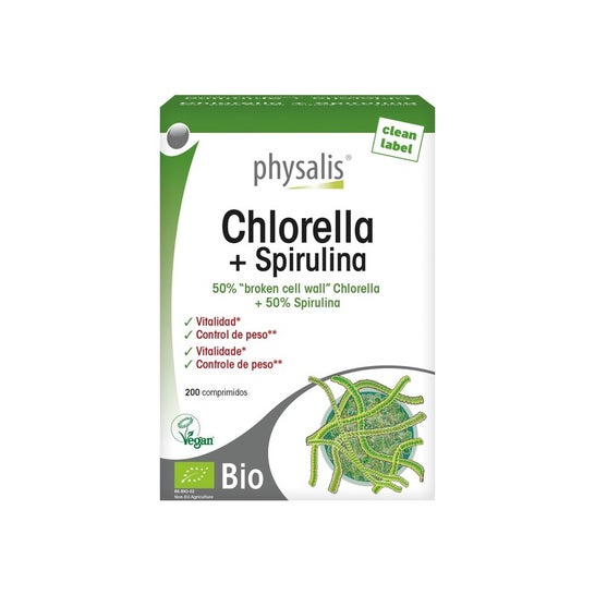 Physalis Chlorella e Spirulina Bio 200comp
